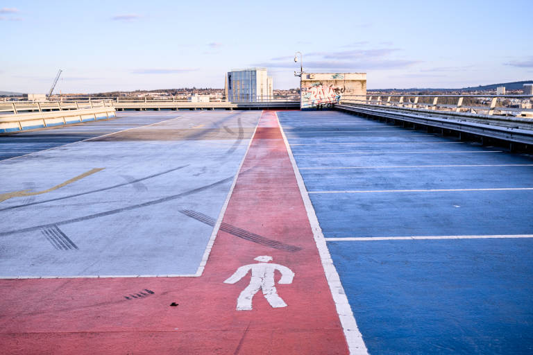 Trenchard Street Car Park. Bristol during COVID-19 lockdown, March 2020. Photograph Copyright © Simon Holliday