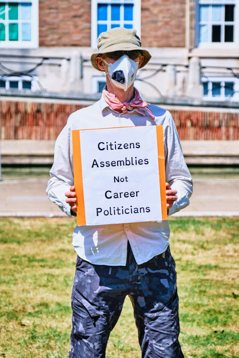 Extinction Rebellion - &quot;Change Is Now&quot;, College Green, Bristol, May 2020. Photograph Copyright &copy; Simon Holliday