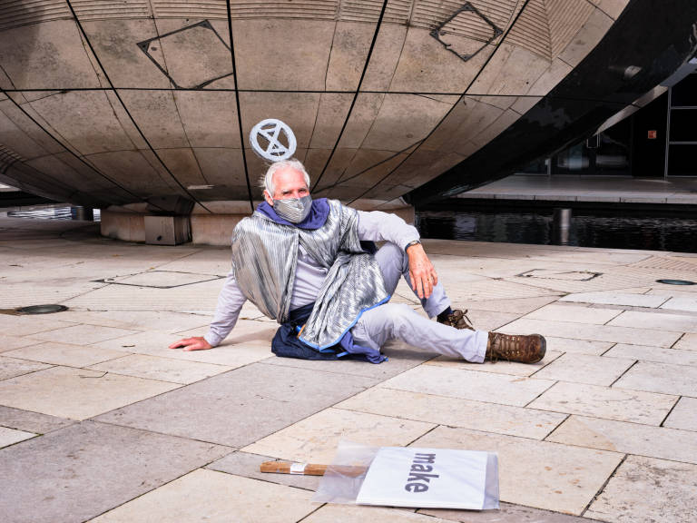 Johnny, Aged Agitator, Bristol, August 2020. Photograph Copyright © Simon Holliday