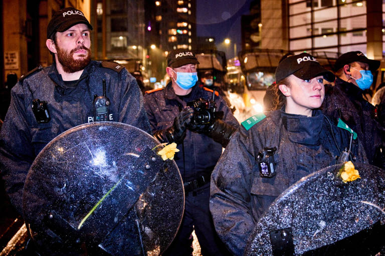 &quot;Kill The Bill&quot; protest, Bristol, March 26th 2021. Photograph Copyright &copy; Simon Holliday