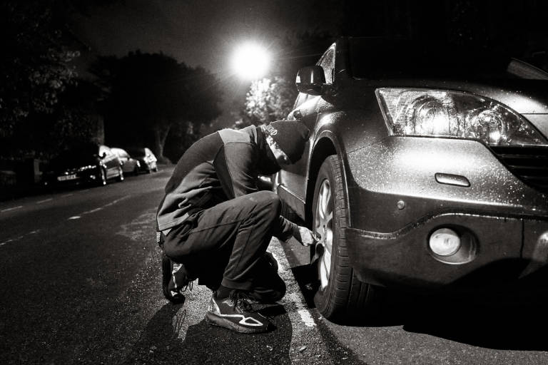 Tyre Extinguishers, Clifton, Bristol, September 2022. Photograph Copyright &copy; Simon Holliday