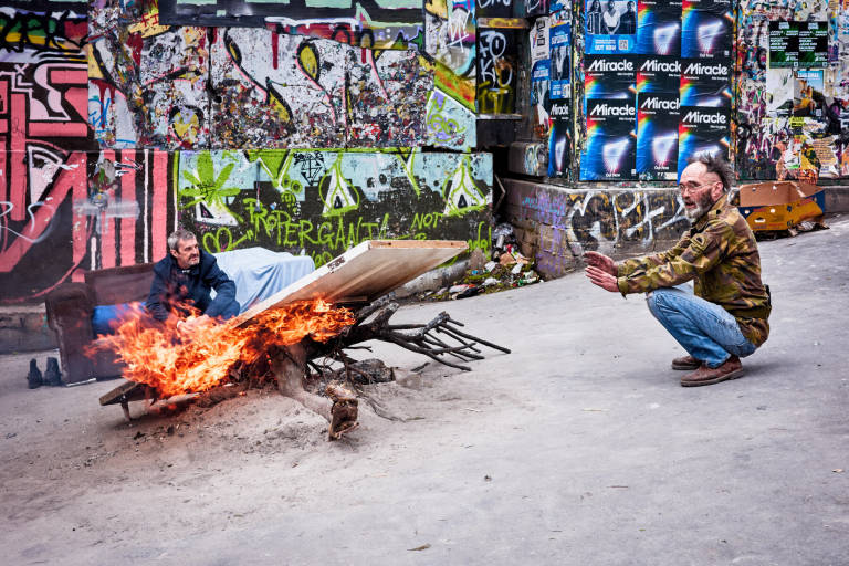 Jock and Froggy Lee, Turbo Island, Bristol, April 2023. Photograph Copyright &copy; Simon Holliday