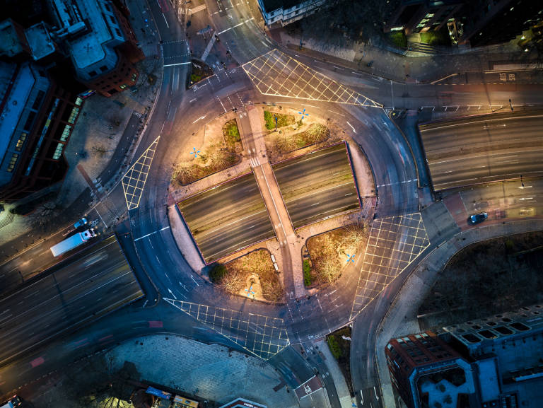 Old Market Roundabout, Bristol, February 2025. Photograph Copyright &copy; Simon Holliday