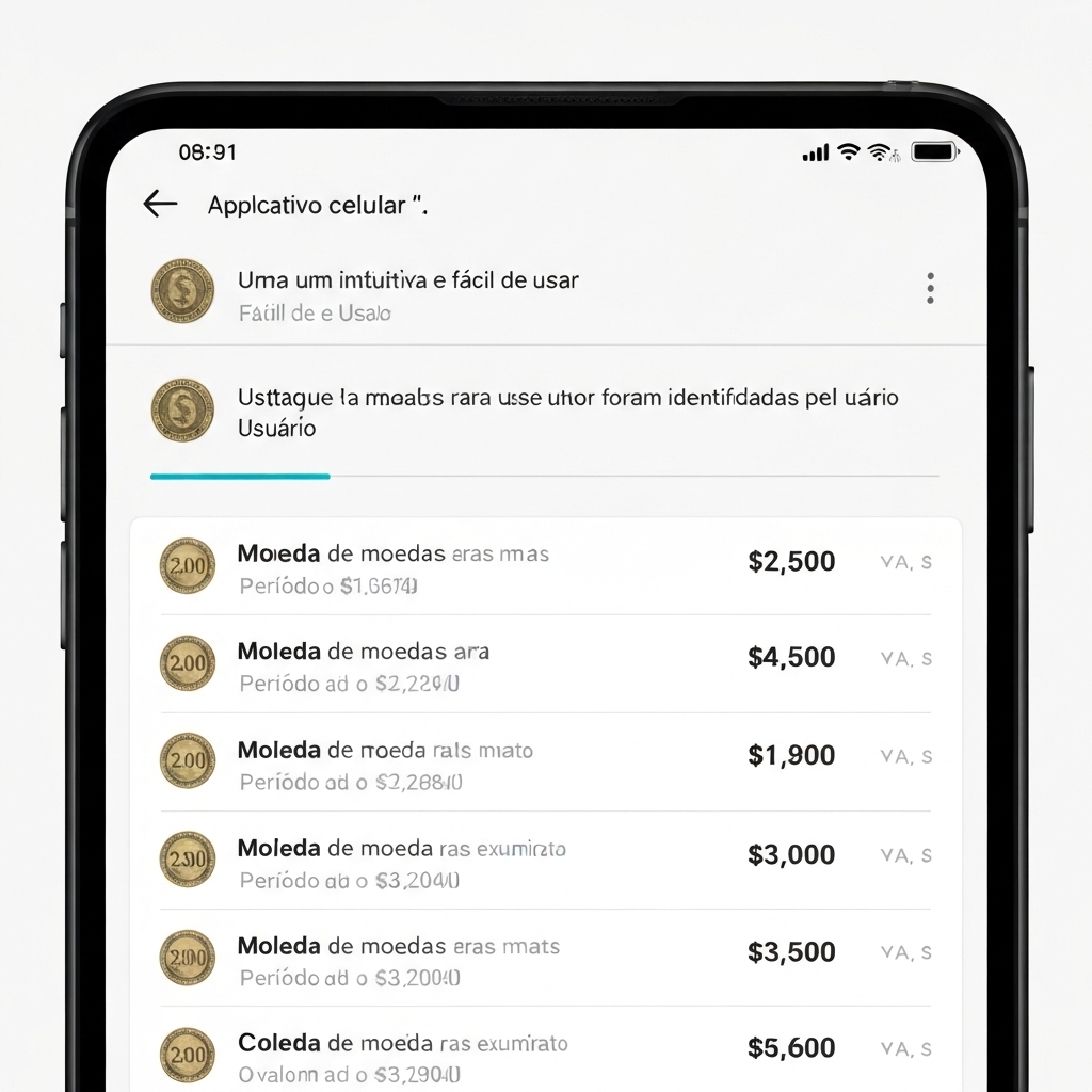 Aplicativo Identifica Moedas Raras no Celular