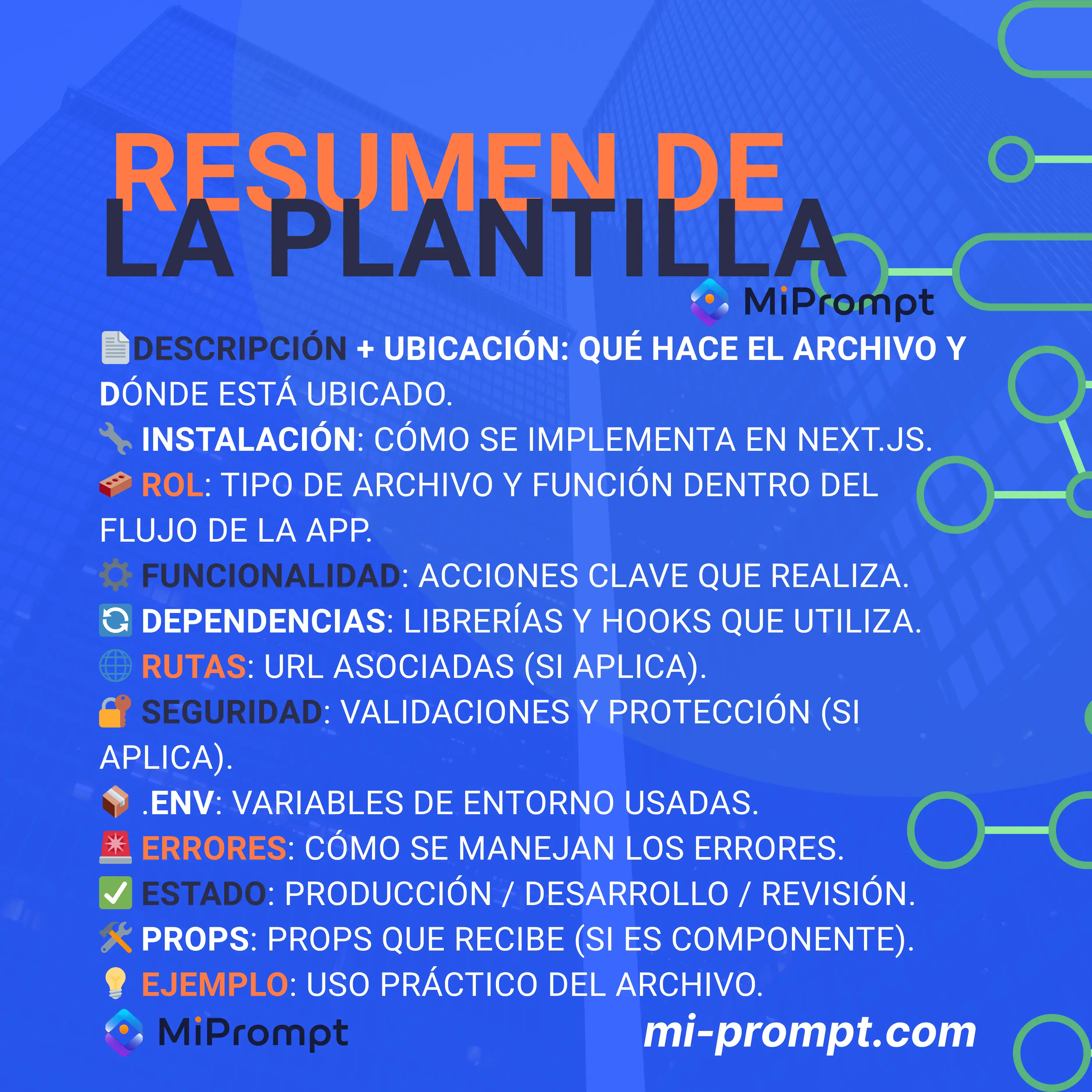 Prompt para la documentación de Archivos en Next.js