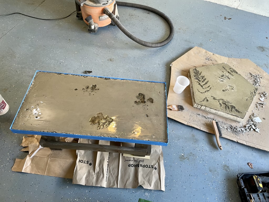 Concrete tabletops