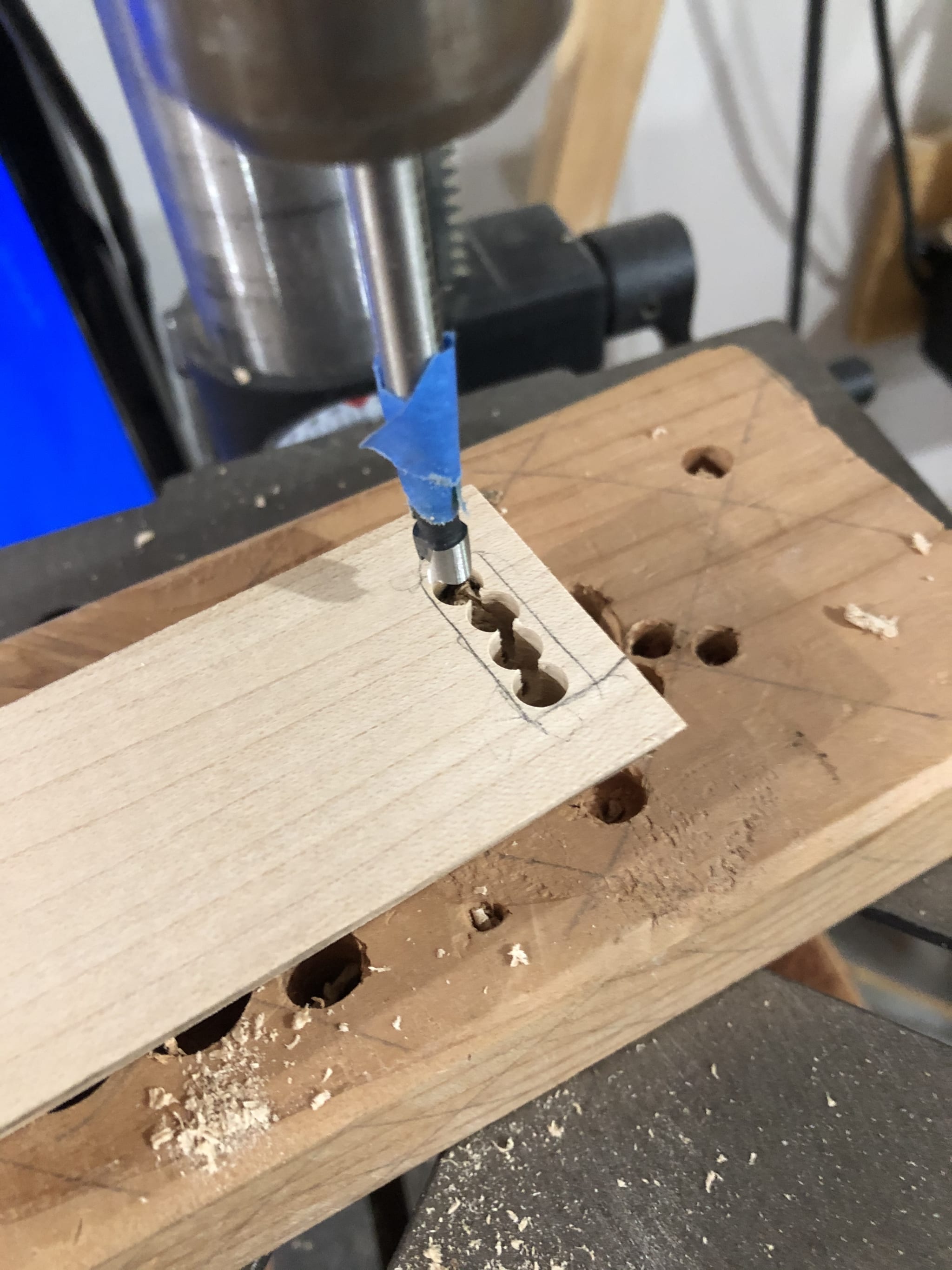 Mortise drilling