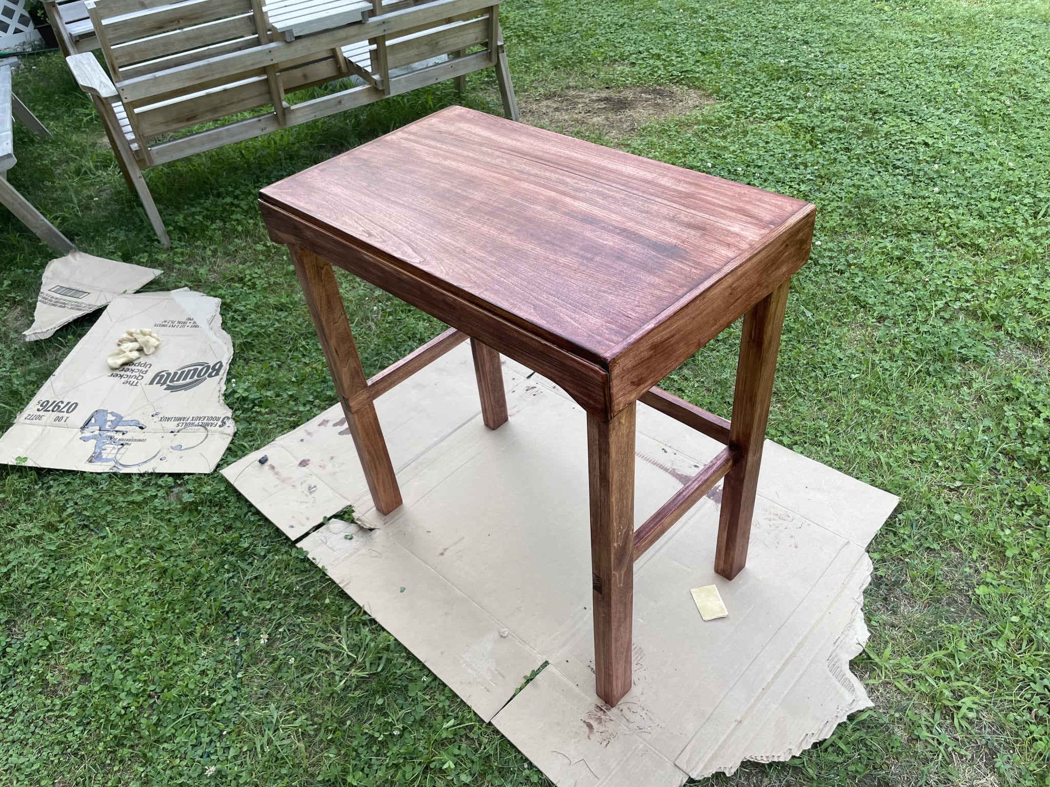 Desk stained