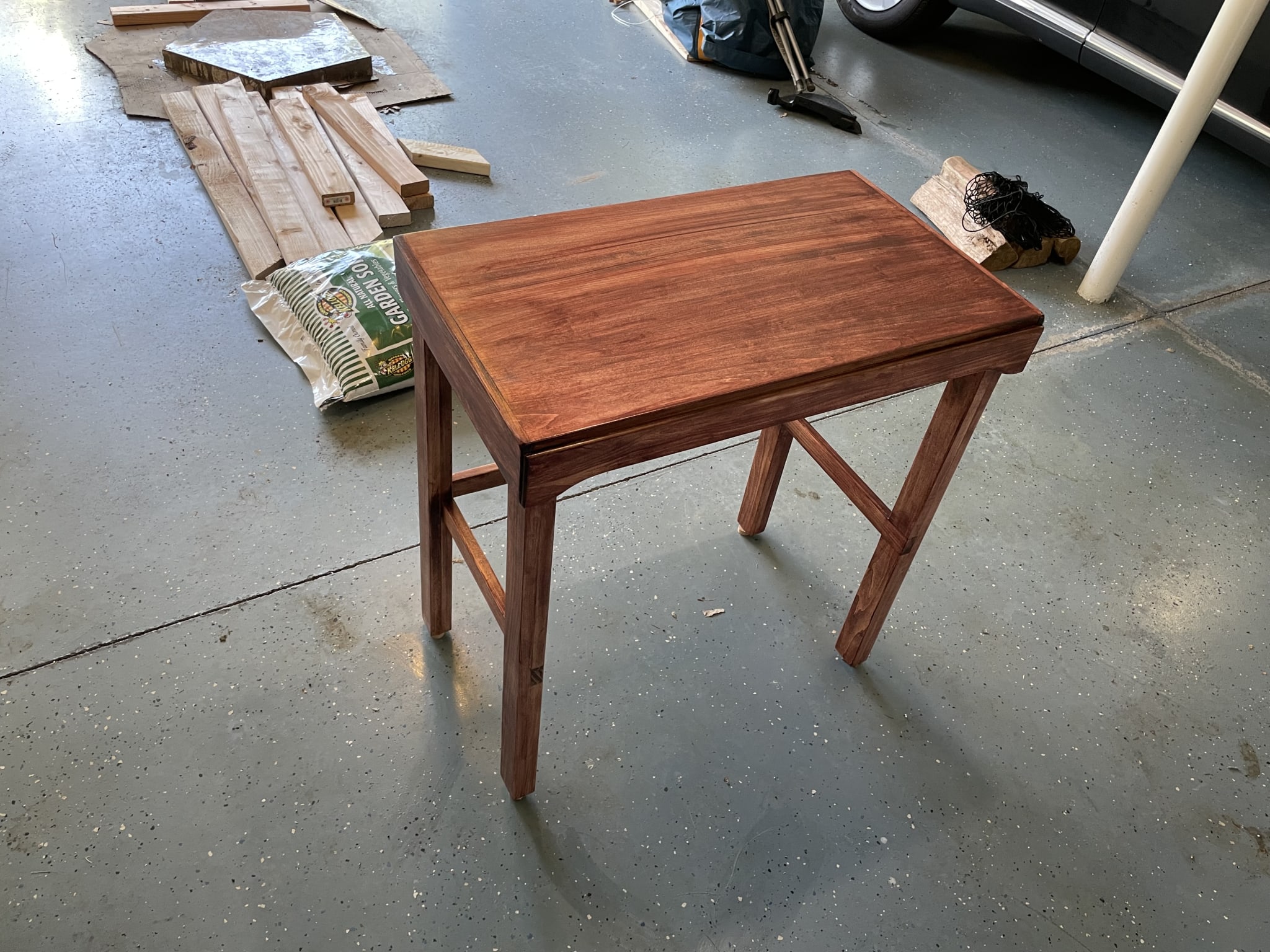 Desk stained