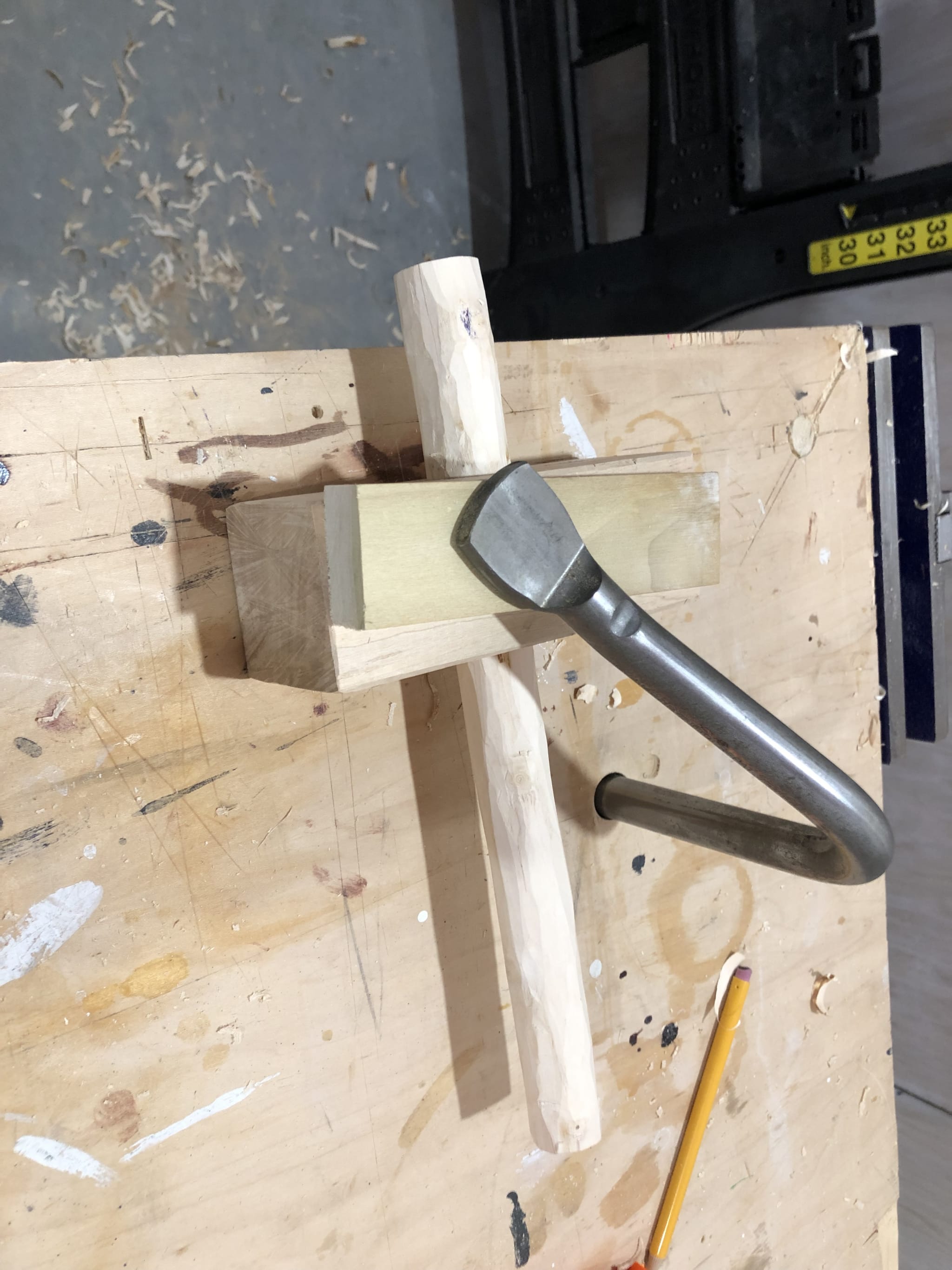 Finishing the handle