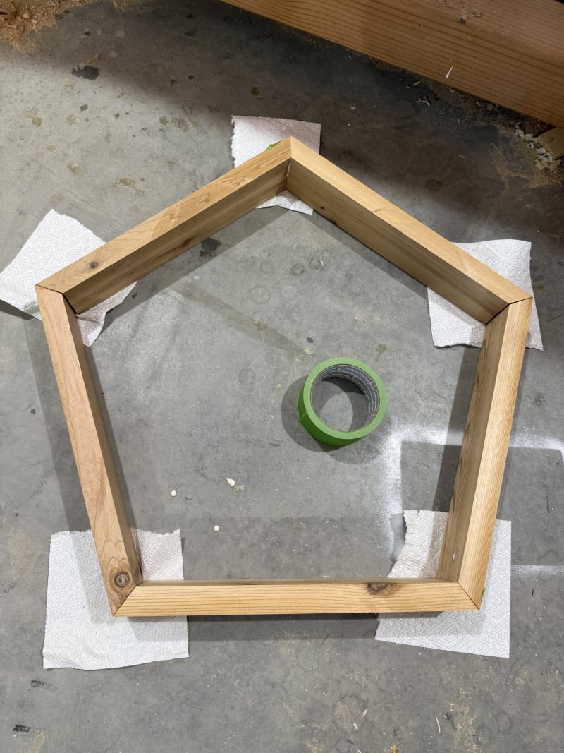 Wooden pentagons