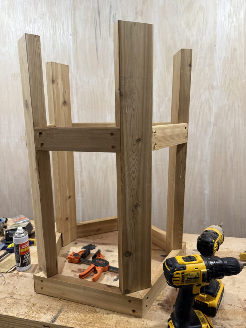 legs and cross supports