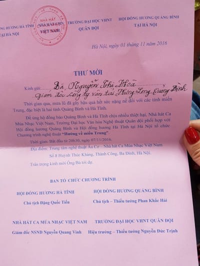 Chương trình nghệ thuật “Hướng về miền Trung”