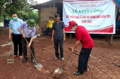 Khởi công nhà “Chữ thập đỏ” cho đồng bào dân tộc huyện Quảng Ninh