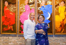 Vợ chồng họa sĩ Thu An và Đức Huy.