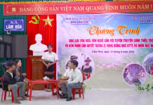 Một tiết mục tuyên truyền giảm thiểu tình trạng tảo hôn và hôn nhân cận huyết thống.