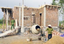 Ngôi nhà của anh Nguyễn Văn Thông ở thôn Lệ Kỳ 1, xã Vĩnh Ninh sẽ đưa vào sử dụng trong tháng 4/2025.