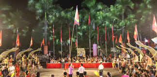 Buổi trình diễn tổng kết có sự tham gia của đông đảo người dân trên địa bàn huyện Lệ Thủy.