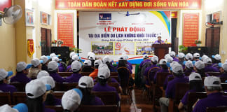 Lễ phát động mô hình “Điểm du lịch không khói thuốc lá” tại phường Đồng Hải.