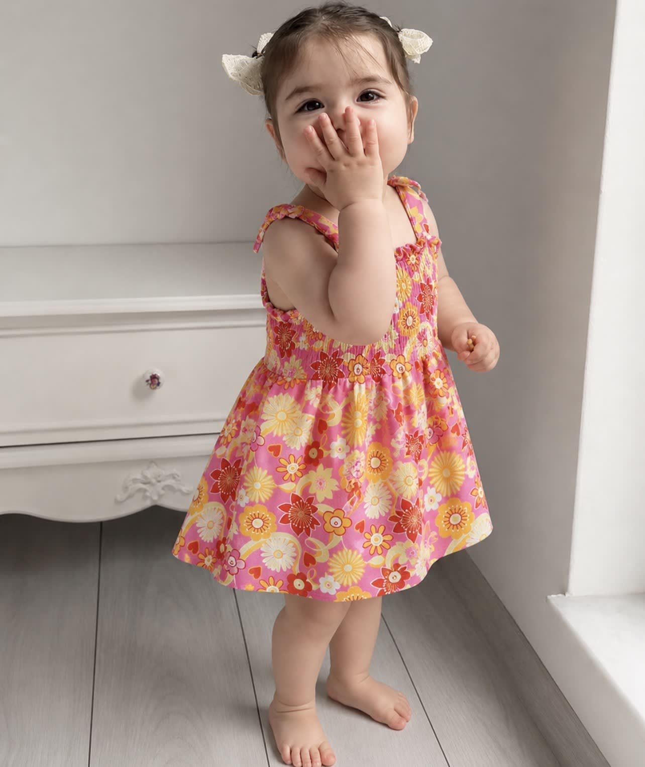 A pink kid frock