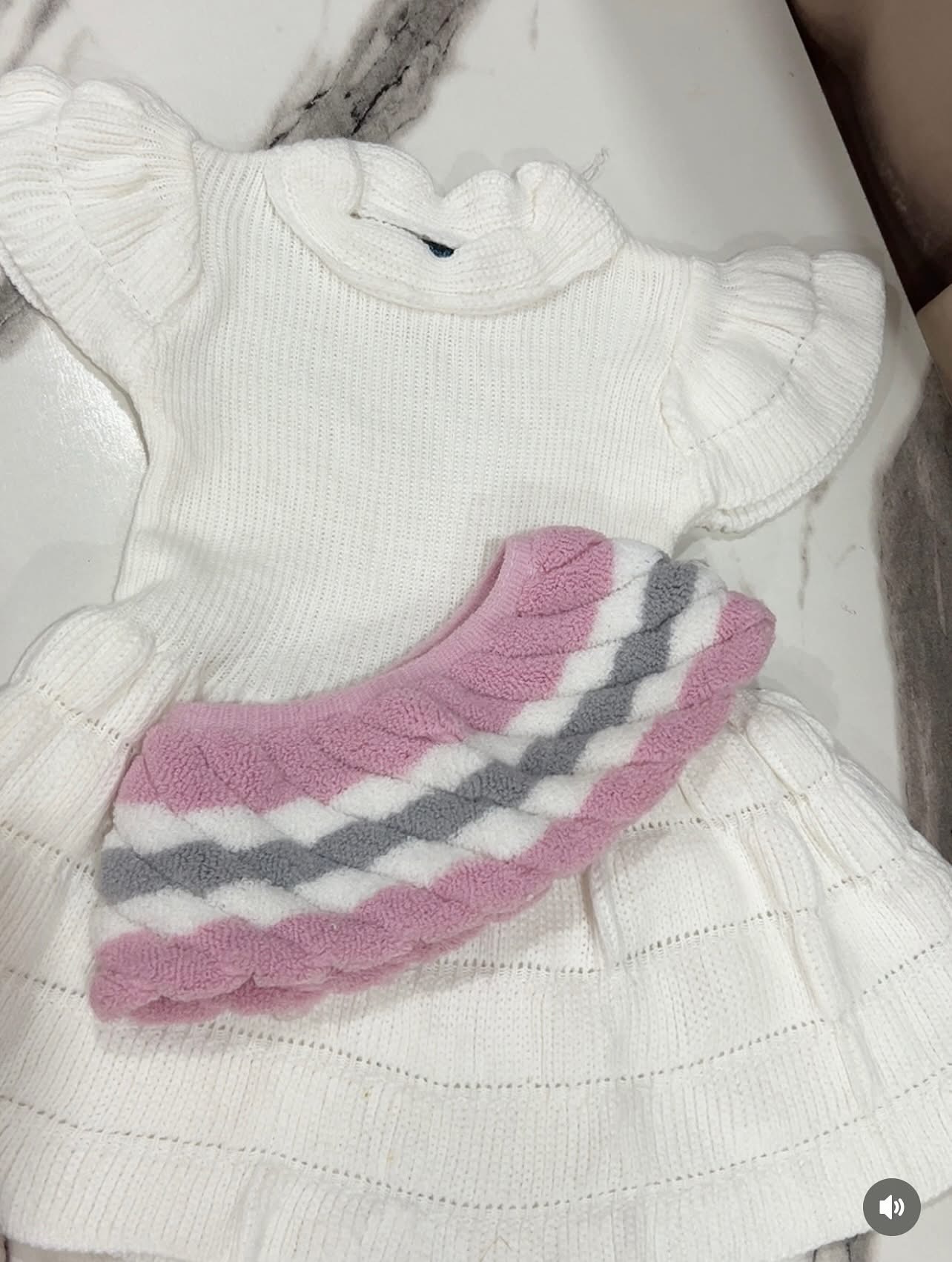 Baby winter white frock