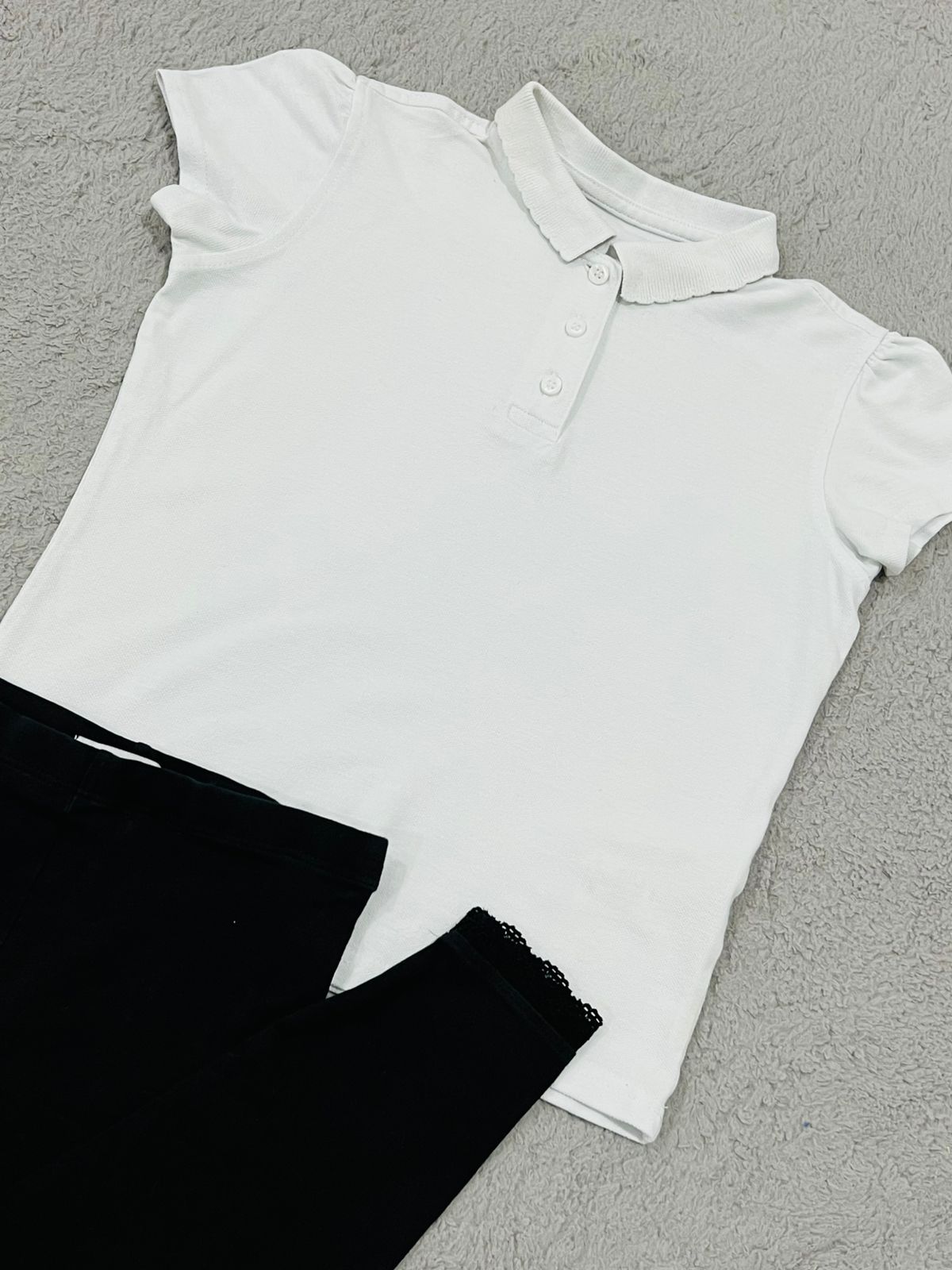 White short-sleeve polo shirt