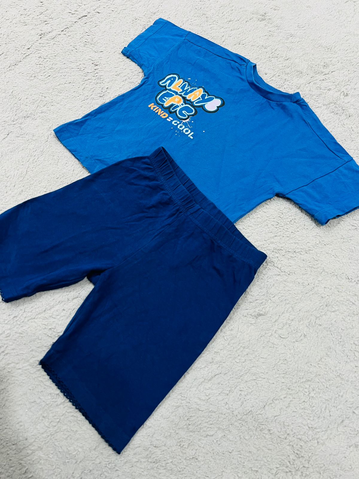 Baby blue shirt n shorts