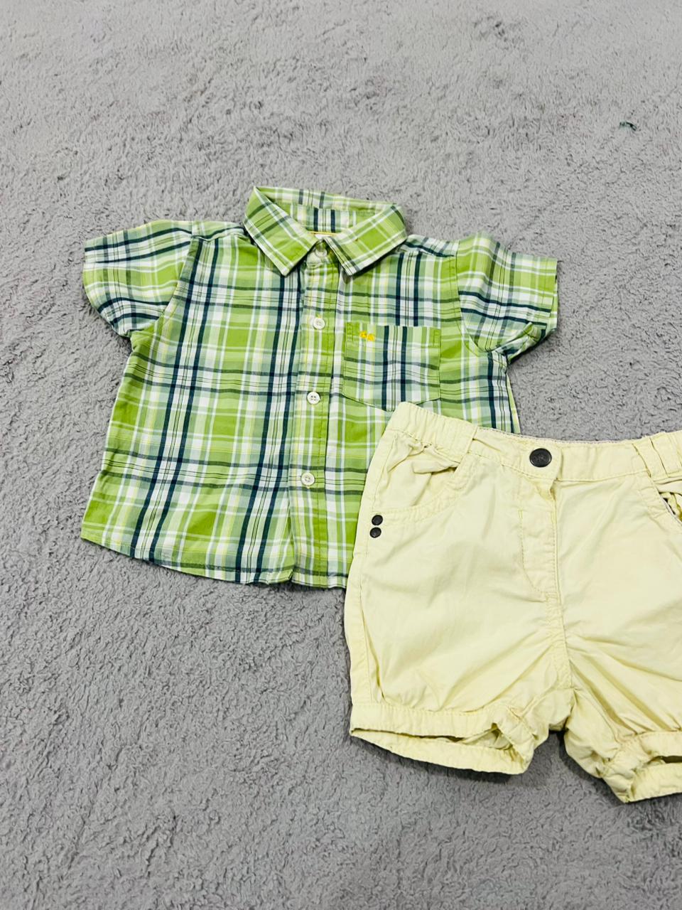 Baby shirt with shorts