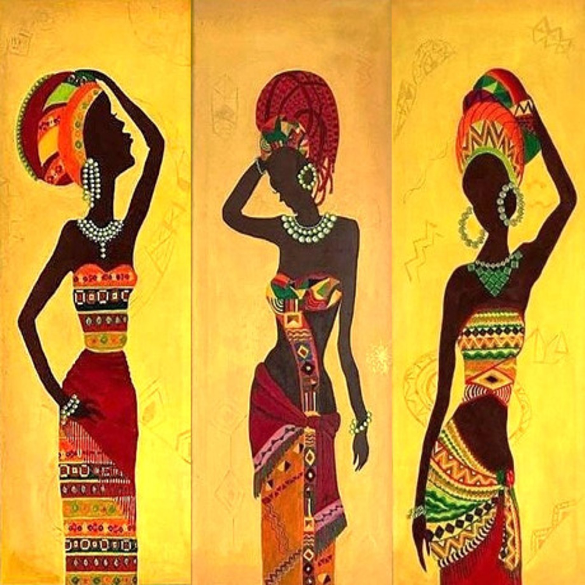 African Heritage-Original Acrylic Painting by Mary G.