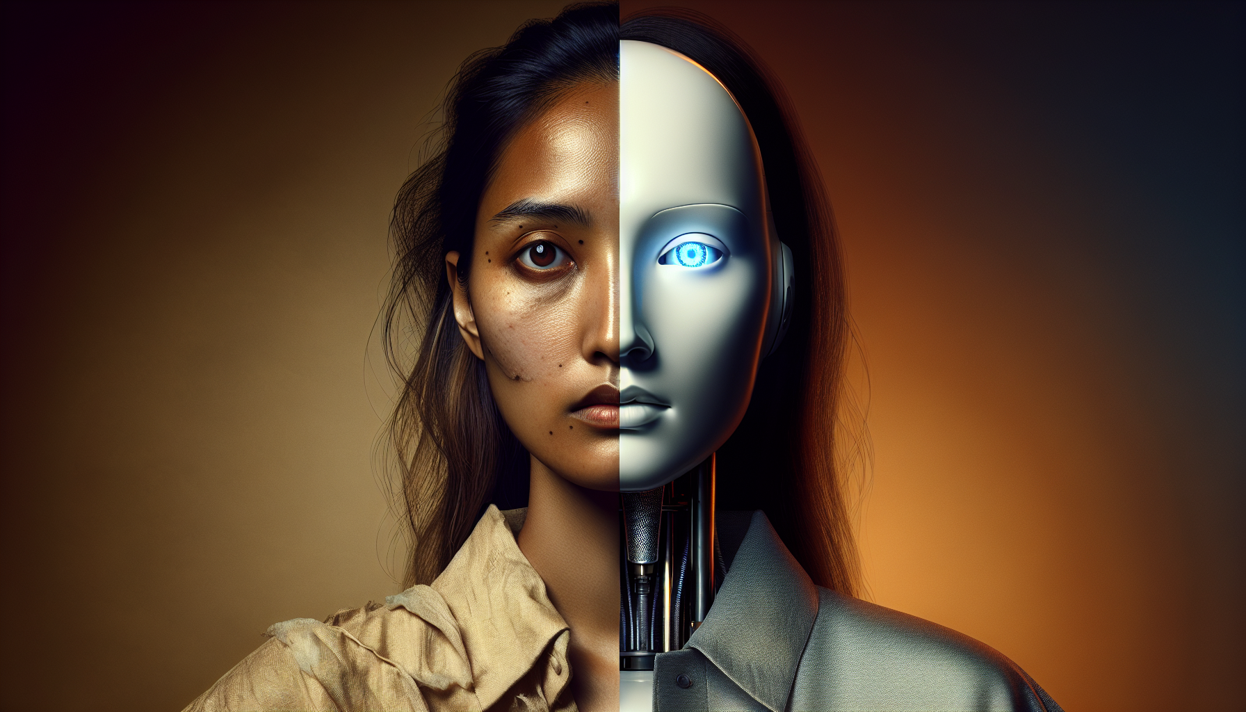 ai-receptionist-vs-hiring-staff - overwhelmed human receptionist at cluttered desk vs clean AI tablet with booking calendar