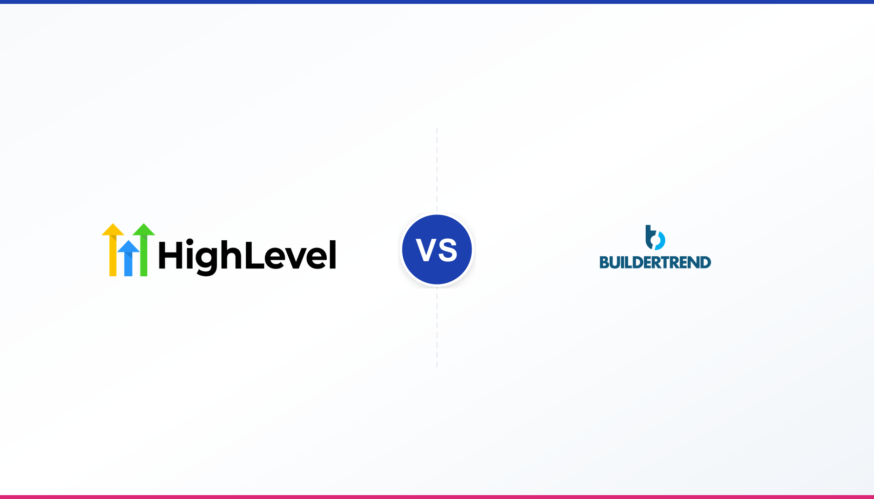 GoHighLevel vs Buildertrend contractors - logo comparison showing both platforms side by side for contractor CRM evaluation