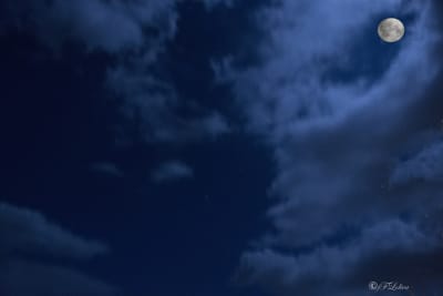 Luna piena tra le nuvole 5