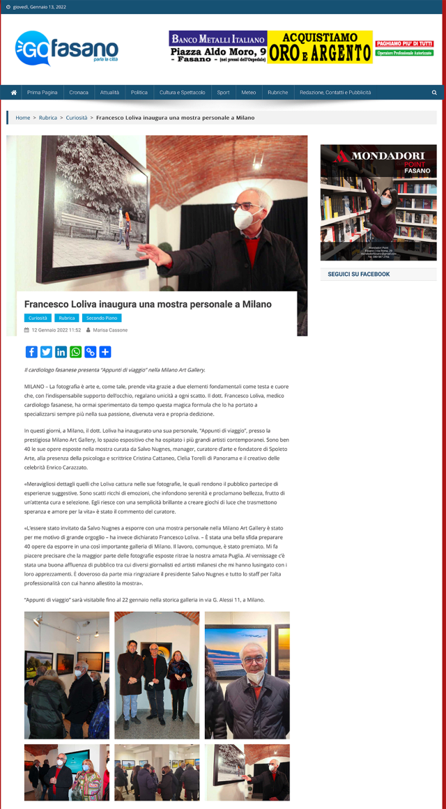 PERSONALE MILANO ART GALLERY