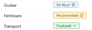 Job status chips: To do, Recommended, Completed