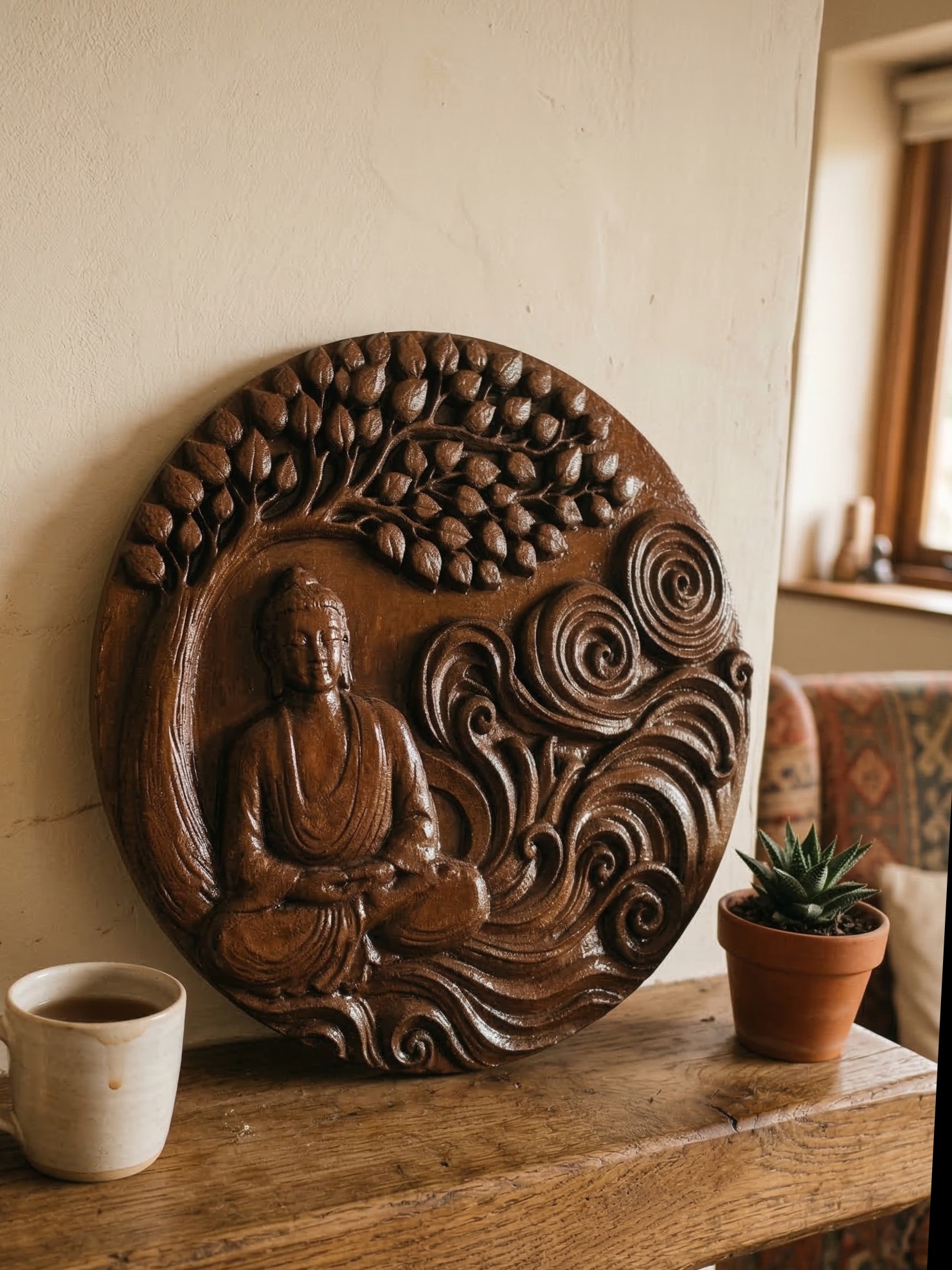 3d CNC carved Budhha