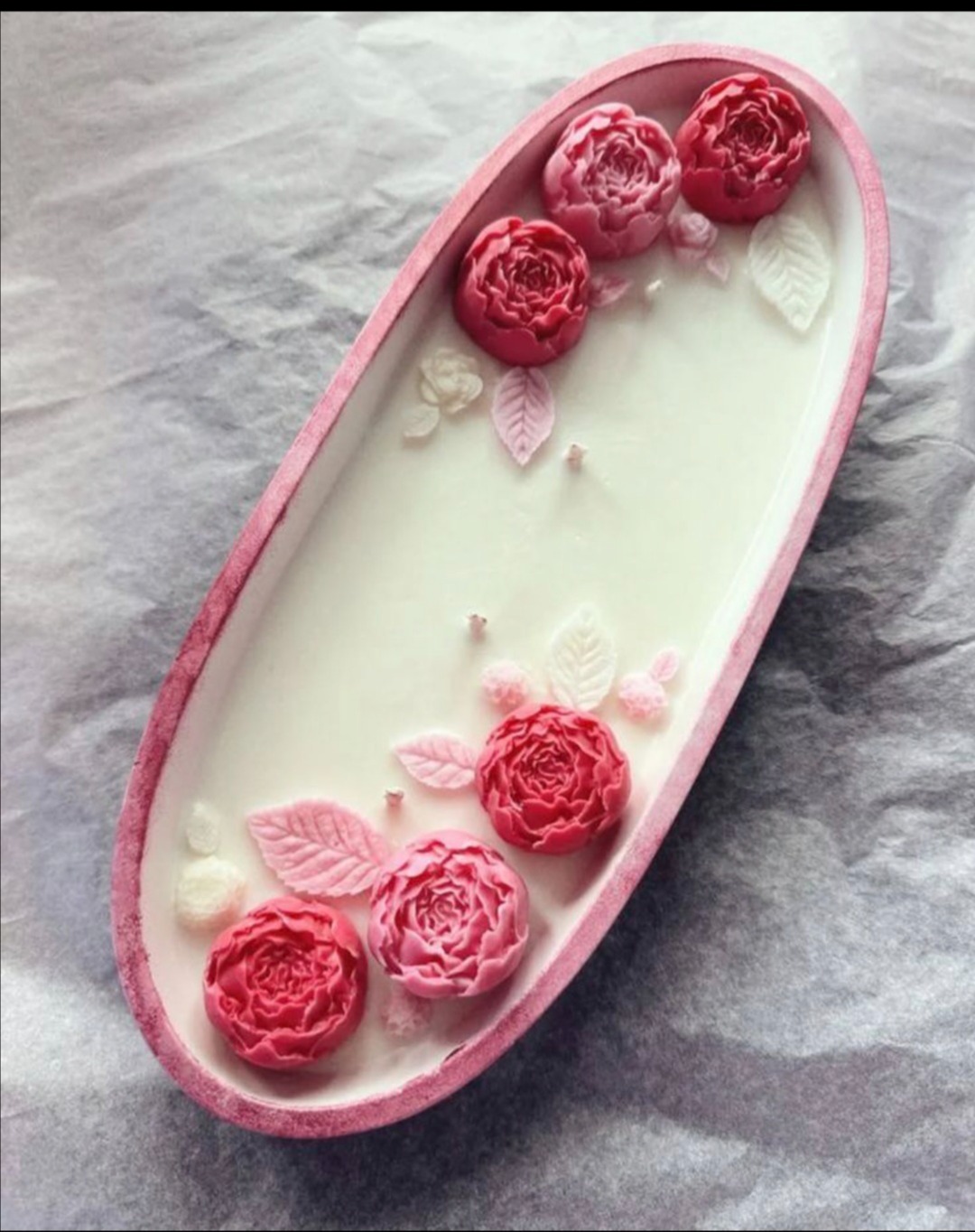 Rose Boat Candle