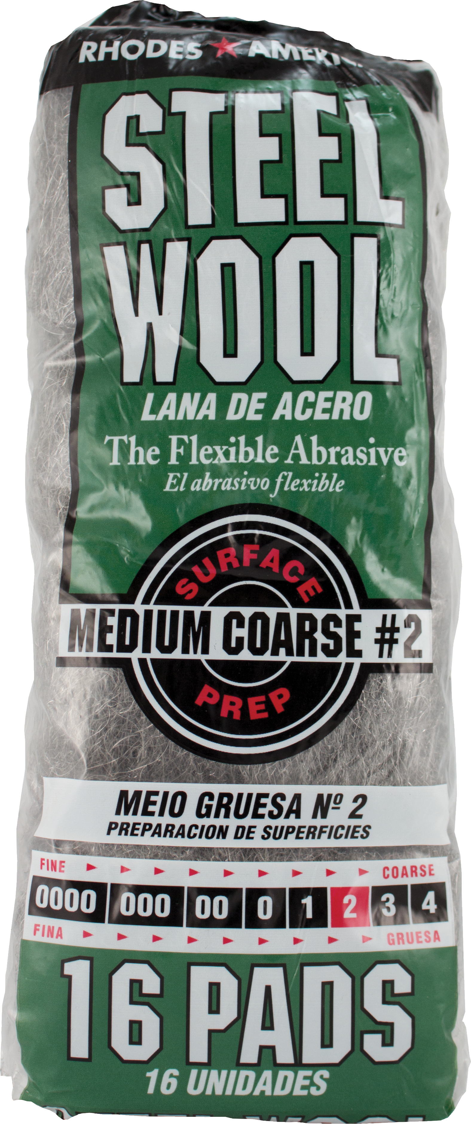 #2 STEEL WOOL 16 PAD/PK