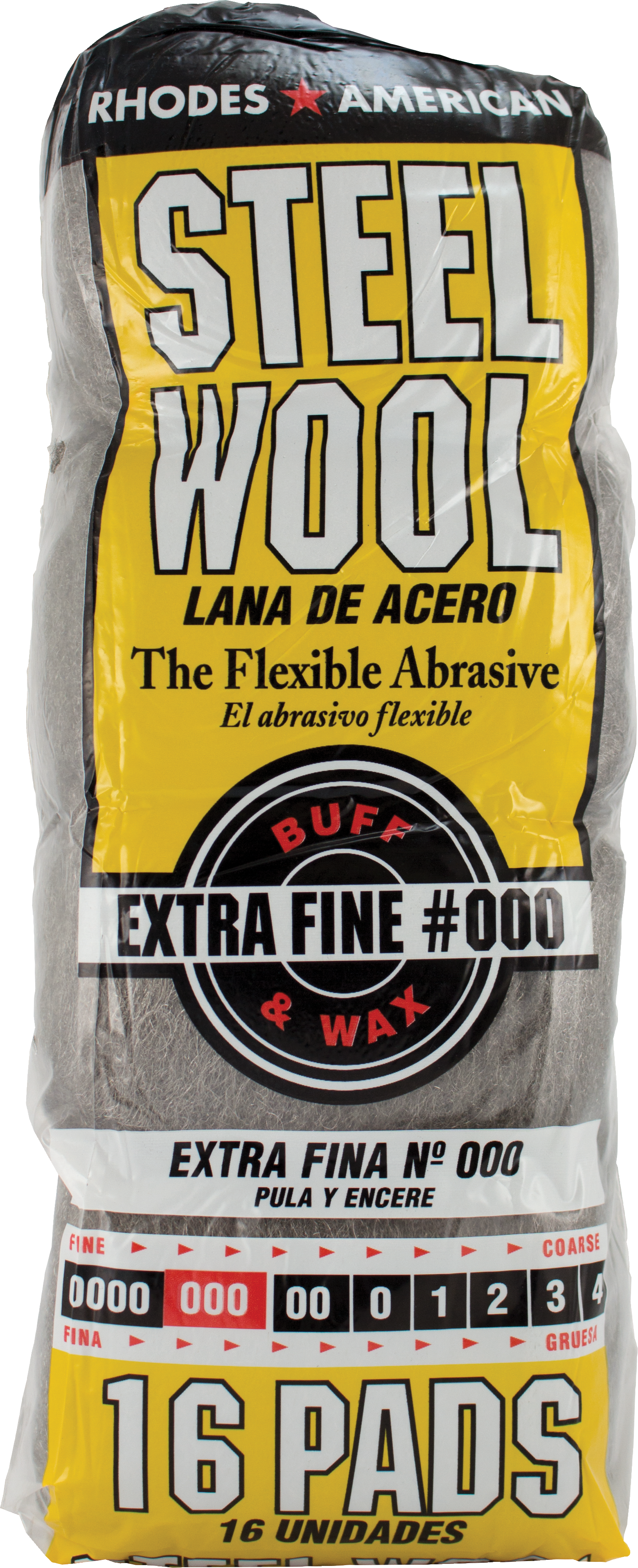 000 3/0 STEEL WOOL 16 PAD/PK