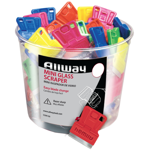 BUCKET OF 100 MINI GLASS SCRPR