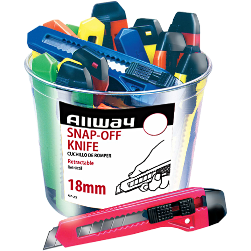 BUCKET OF 25 18MM SNAP-OFF KNI