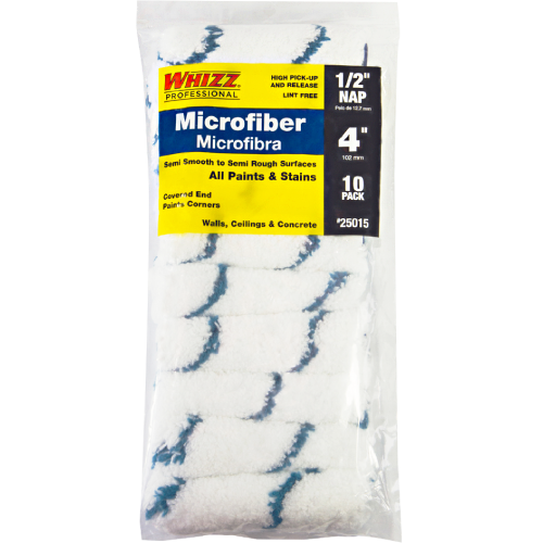 WHIZZ MICROFIBR 4IN X 1/2 10PK
