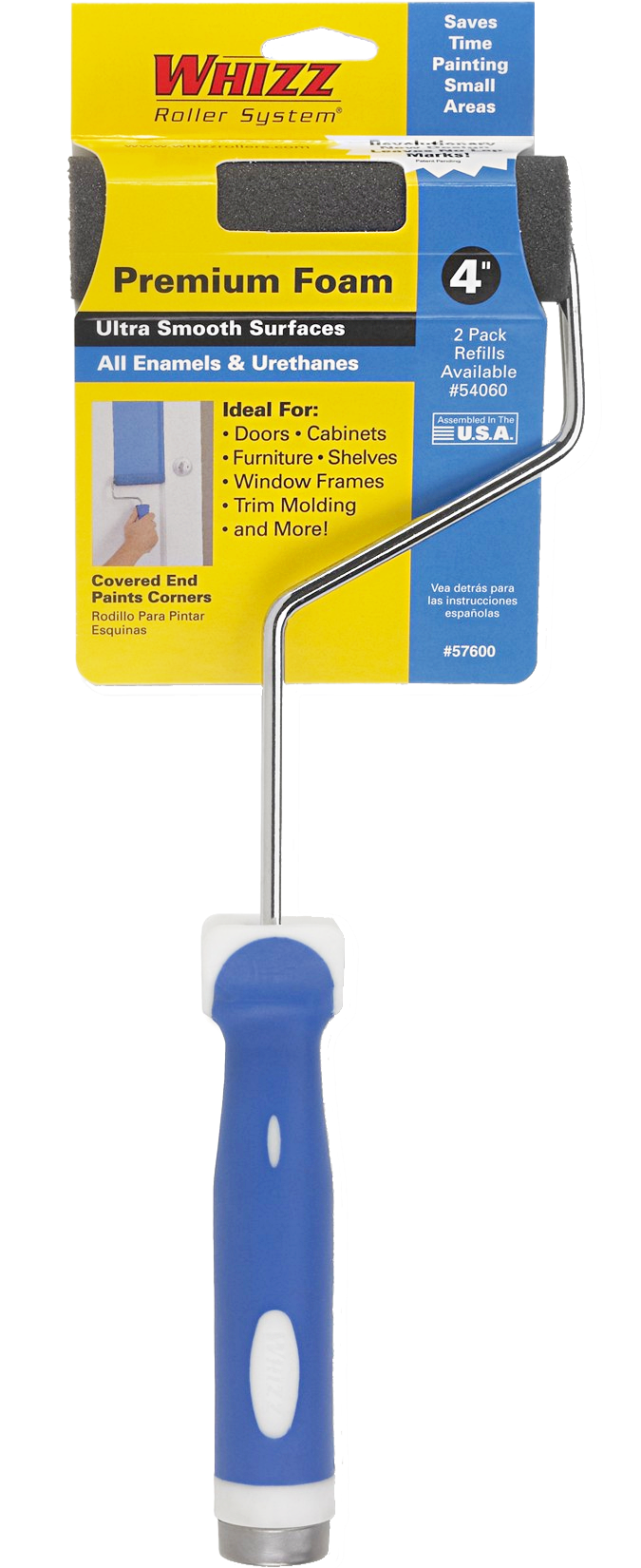 WHIZZ 4" FOAM ROLR W/HANDLE