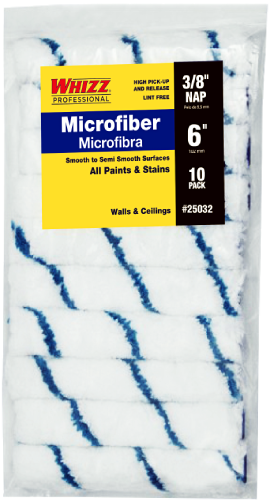 Whizz 25032  Microfiber Blue Stripe Roller Cover -10Pk