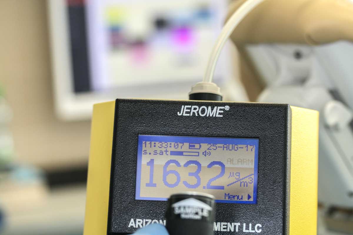 Diagnostika měření koncentrace rtuti z amangámové výplně