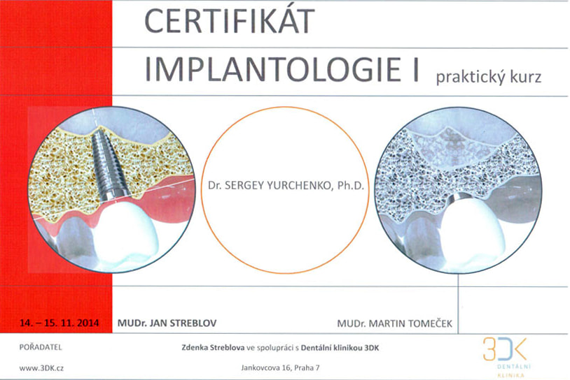 Praktický kurz Implantologie I, 3DK