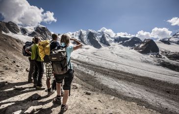 Zu Fuss in der Gletscherwelt Corvatsch/Diavolezza