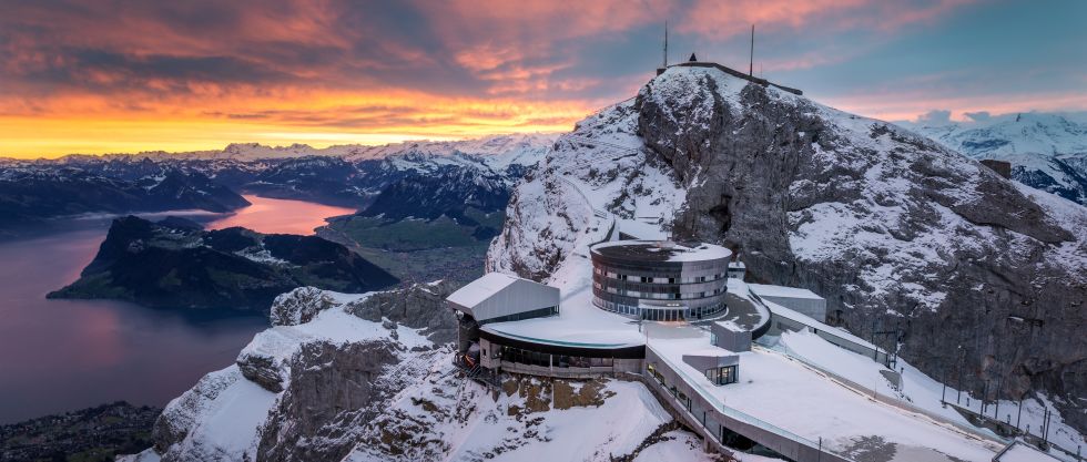 Pilatus Ausblick Sonnenuntergang