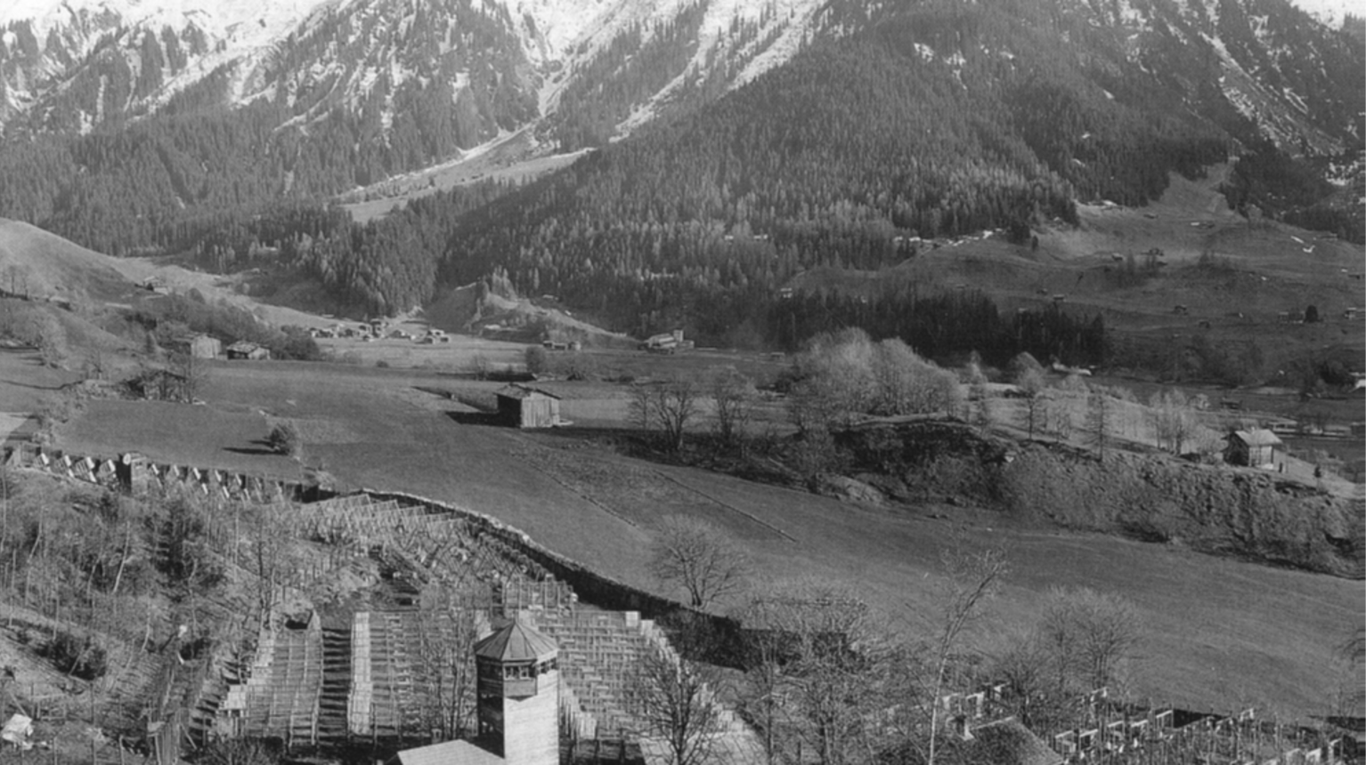 The silver fox farm at the channel in Klosters (undated photo, at free disposal).