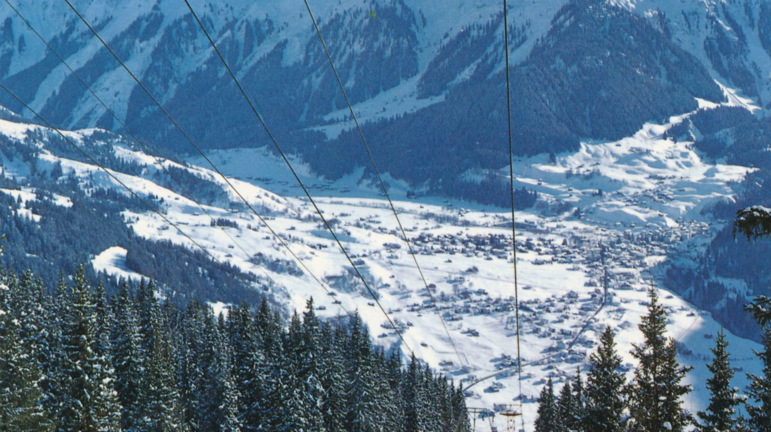 Madrisa’s first cable car which was taken into operation in winter 1965/66.