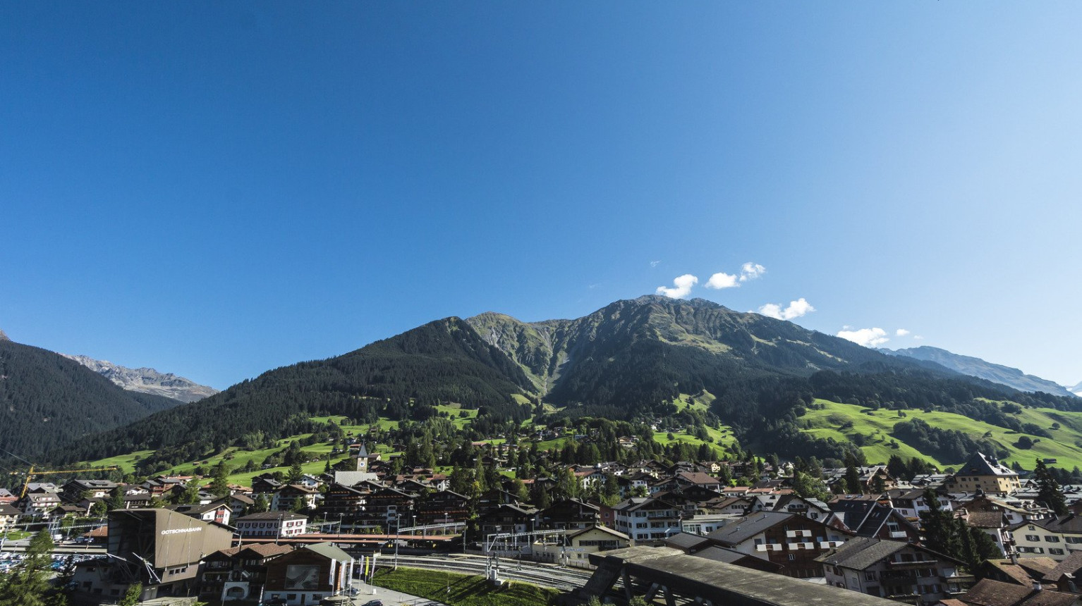 Recent picture of today’s railway station in Klosters Platz.